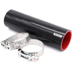 2" ID Straight Silicone Hose Coupler, High Temp 4-Ply Reinforced with Stainless Steel T-Bolt Clamp in Kuwait