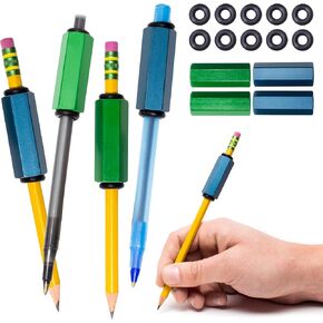 Pack of 4 Pen or Pencil Weights | Handwriting Aid for Children, Elderly, or Special Needs. Assists with Penmanship Issues Due to Autism, Tremors, Grip Strength or Fine Motor Skill Disability. 1.5 Oz in Kuwait