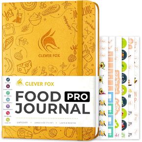 Clever Fox Food Journal Pro - مخطط النظام الغذائي والعافية للنساء والرجال - يوميات فقدان الوزن مع تعقب السعرات الحرارية - سجل الطعام لتتبع الوجبات وممارسة الرياضة وفقدان الوزن - غير مؤرخ، 7 × 10 بوصة، تركواز in Kuwait