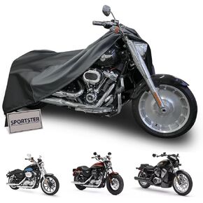 Motorcycle Cover Waterproof Outdoor, Durable Grid Pattern Oxford Material, All-Weather Protection Motorcycle Covers, Large Motorcycle Cover Fits Most Motorcycles Including Harley Davidson in Kuwait