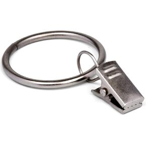 Curtain Rings with Clip - Set of 28,Interior Diameter 1.26",Fits for 1-Inch Metal Rod - Satin Nickel in Kuwait