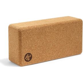 Manduka Yoga Cork Block - Yoga Prop and Accessory, Good for Travel, Comfortable Edges, Lightweight, Extra Firm Cork in Kuwait