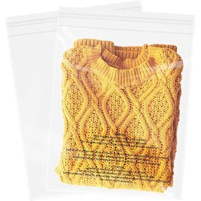 11" x 14" (500 Count) Self Seal Clear Poly Bags with Suffocation Warning for Packaging, Shipping, Clothing, Shirts & FBA - Resealable Adhesive in Kuwait