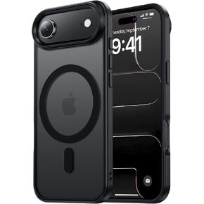 3-in-1 for iPhone 17 Pro Max Case with Frame Stand[1 Screen Protector & 1 Camera Lens Protector ][Not Yellowing][Military-Grade Drop Protection][Fits MagSafe][Shockproof & Magnetic] Clear in Kuwait