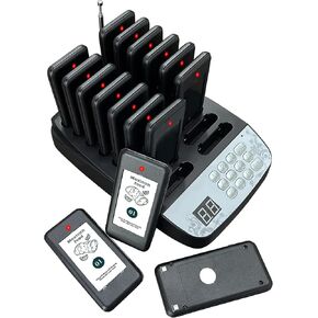 SavvyMate Restaurant Pager System,16 Pagers for Restaurants Long Range,Social Distancing Keeping Pagers with Buzzer|Vibration|Flashing,Wireless Calling System for Restaurant|Food Truck|Church Nursery in Kuwait
