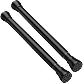 SISELBA Black Tension Rod, Small Tension Rod 18 to 28 Inch, Adjustable Curtain Rod Tension Small Curtain Rod No Drilling, Spring Tension Curtain Rod Spring Curtain Rod Short Tension Rod for Windows in Kuwait