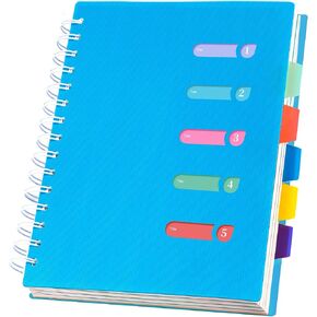 5 Subject Notebook 8.5 x 11 Large Spiral Notebook with Dividers 240 Pages Office Notebooks for Work Multi Subject Notebook with 5 Tabs Professional Organizer Notebooks for Note Taking School, Orange in Kuwait
