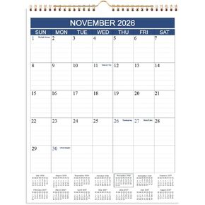 2025-2026 Calendar - Wall Calendar from May 2025 to Oct 2026, 18 Monthly Planner with Seasonal Designs for Planning and Organizing for Home or Office, 11.5 x 14.5 In Calendar 2025-2026 in Kuwait