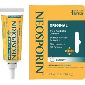 Neosporin Original First Aid Antibiotic Ointment with Bacitracin Zinc for Infection Protection, Wound Care Treatment & Scar Appearance Minimizer for Minor Cuts, Scrapes and Burns, 1 oz in Kuwait