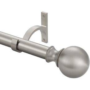 Matte Black Curtain Rods 28-150", Splicing Drapery Rods, Telescoping Decorative With Round Finials, Adjustable 1-Inch Thicken Window Treatment in Kuwait