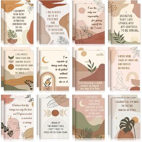 Tatuo 24 Pcs Positive Affirmation Notebooks Inspirational Quote Notebook Small Motivational Encouragement Notepads Daily Affirmations Journal for Women Men Stress Relief and Self Care Gift (Rainbow) in Kuwait