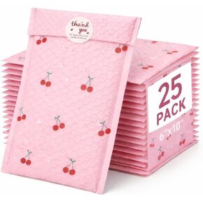 Cozymood 6x10 Inch Pink Poly Bubble Mailers 100 Pack,Waterproof Self Seal Adhesive Small Padded Mailing Envelopes,Cushioning Bubble Envelopes for Shipping,Mailing,Small Business,Packaging,Bulk #0 in Kuwait