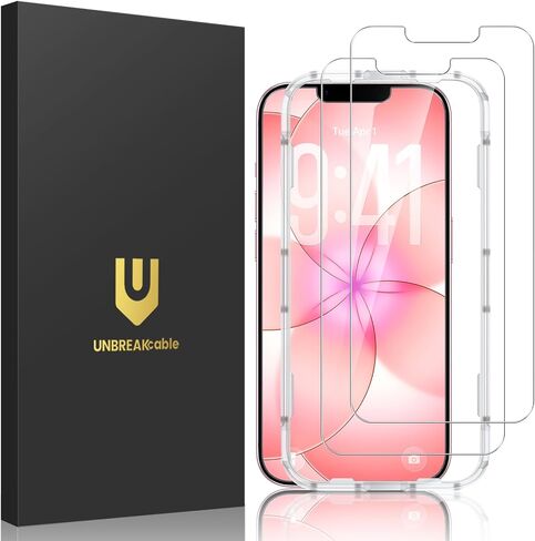 واقي شاشة من الزجاج المقوى المقاوم للكسر لهاتف iPhone 12/12 Pro [عبوة من قطعتين] [إطار سهل التثبيت] [صلابة 9H] [99.99% HD Clear] [خالٍ من الفقاعات] لهاتف Apple 6.1 بوصة in Kuwait