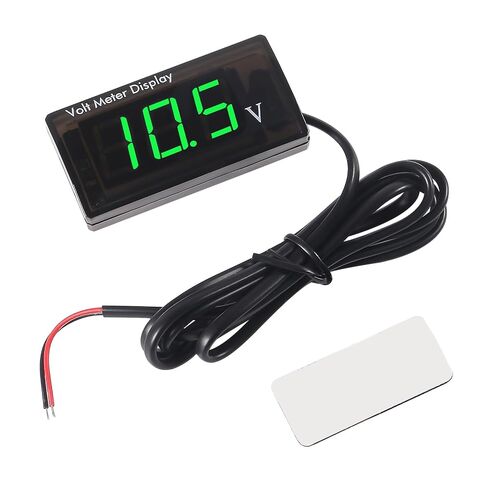 2PCS DC 12V Car Digital Voltmeter Gauge, DC 5-28V Waterproof LED Display Motorcycle Voltmeter Power Energy Volt Meter Gauge for Motorcycle Vehicle Battery Voltage Monitor (Red) in Kuwait