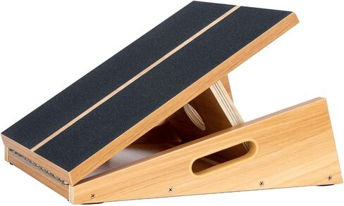 StrongTek Professional Wooden Slant Board, Adjustable Incline Board and Calf Stretcher, Stretch Board - Extra Side-Handle Design for Portability in Kuwait