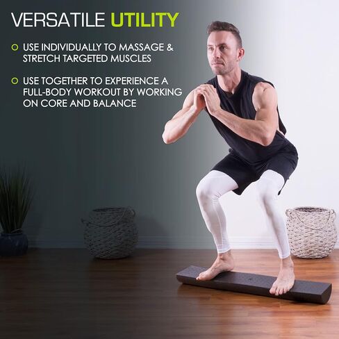 ProsourceFit High Density Half-Round Foam Rollers for Body Conditioning, Pilates, Yoga, Stretching, Balance & Core Exercises. in Kuwait