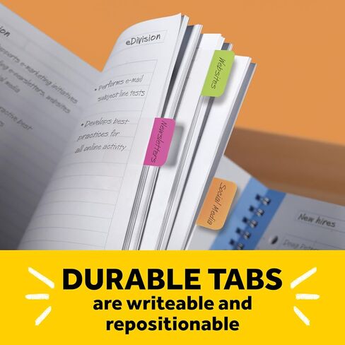 Post-it Durable Tabs, Gradient, 36/pack, 24/case, 1 in Wide, Lime and Aqua Alternating Gingham (686-GRDNT) in Kuwait