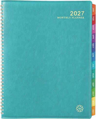 مخطط شهري 2024-2025 - مخطط 2024-2025 من يوليو 2024 إلى يونيو 2025، 9 × 11 بوصة، مخططات تقويم جلدية مع علامات تبويب وسلك مزدوج in Kuwait