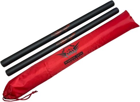 Red Dragon Foam Padded Escrima Sticks with Carry Bag Case - Pair in Kuwait