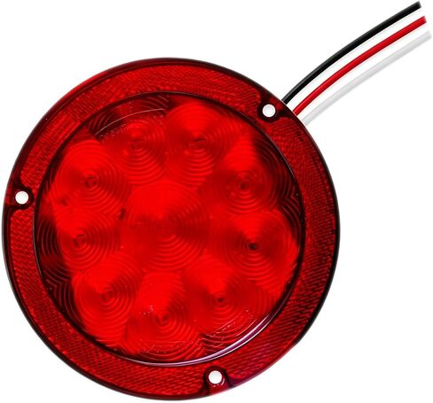 Dream Lighting LED 12 فولت مصباح إشارة إيقاف الفرامل الخلفية الدائرية لشاحنة مقطورة RV ضوء أحمر للسيارات، IP65، حزمة من 2، معتمدة من وزارة النقل in Kuwait