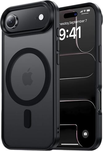 3-in-1 for iPhone 17 Pro Max Case with Frame Stand[1 Screen Protector & 1 Camera Lens Protector ][Not Yellowing][Military-Grade Drop Protection][Fits MagSafe][Shockproof & Magnetic] Clear in Kuwait
