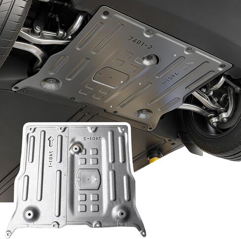 BMZX for Front Skid Plate Under Engine Guard for Tesla Model 3 2017-2024 & for Tesla Model Y 2020-2024 Front Chassis Guard Plate Splash Shield Cover All Weather Heavy Duty Protection in Kuwait