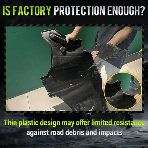 BMZX for Front Skid Plate Under Engine Guard for Tesla Model 3 2017-2024 & for Tesla Model Y 2020-2024 Front Chassis Guard Plate Splash Shield Cover All Weather Heavy Duty Protection in Kuwait