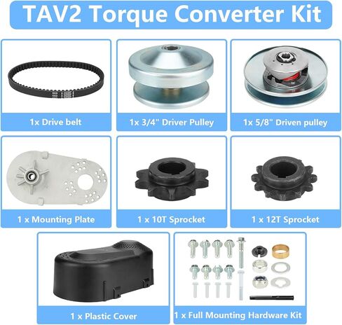 212CC 30 سلسلة محول عزم الدوران الذهاب كارت مخلب 3/4 "10T #40 41 420 و 12T #35 سلسلة لـ Manco Comet TAV2 218353A in Kuwait