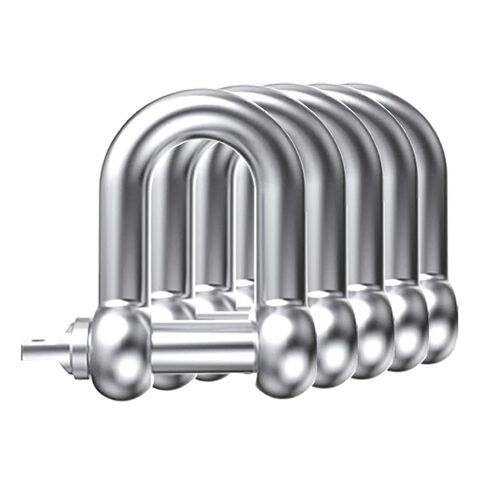 D Ring Shackles, Ekunbuy 304 Stainless Steel Heavy Duty D Ring for Jeep Vehicle Recovery Rugged Off Road Shackles with Pin (M8, 5PCS) in Kuwait