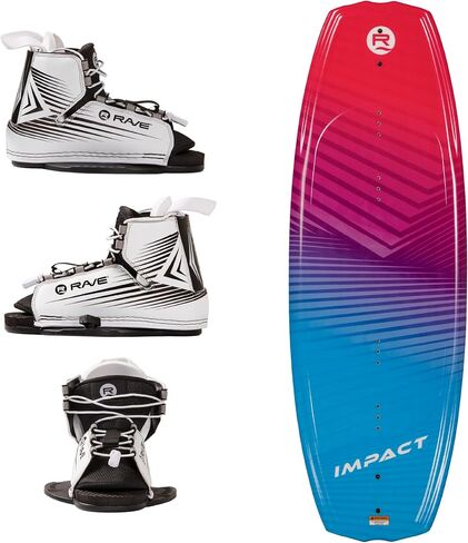 Rave Sports Impact Wakeboard مع حذاء شاحن، برتقالي/أسود (PV1802677) in Kuwait