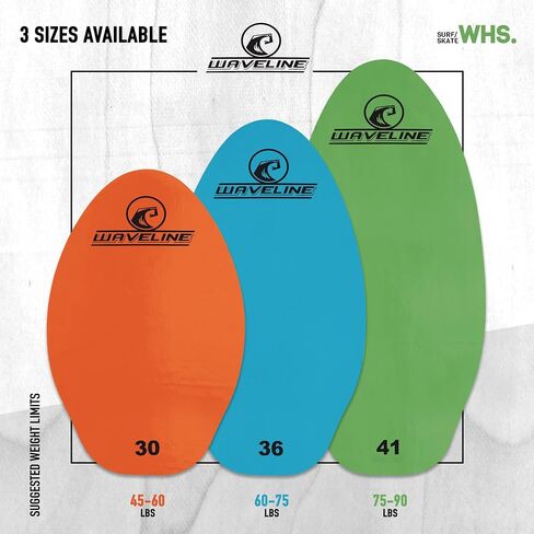 Neon Wooden Skimboard (Choose Size and Color) in Kuwait