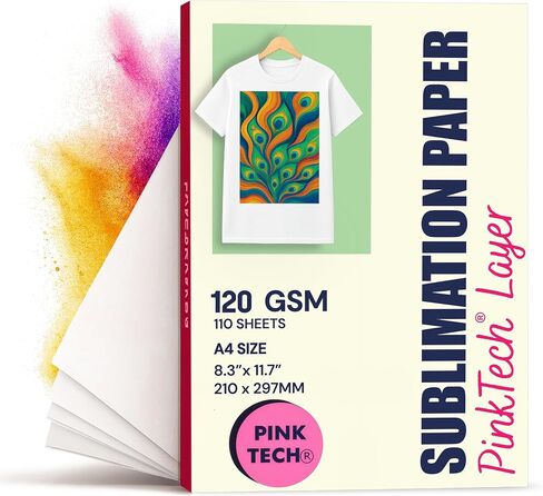 Sublimation Heat Transfer Paper for Dye Sublimation Ink, multifunctional for sublimation blanks, a sublimation paper compatible with Epson wf7710, a sub pack with 110 Sheets, 120GSM, 8.5x11 in Kuwait