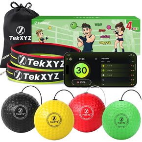 TEKXYZ Boxing Ball Family Pack, 2 Adjustable Headbands + 2 Novice Balls + 1 Veteran Ball + 1 Boxer Ball and More in Kuwait
