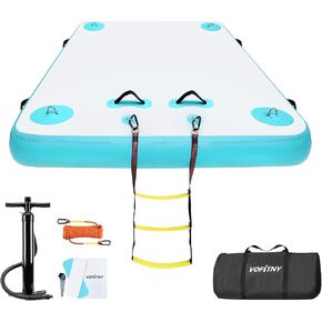 VOFiTNY Inflatable Floating Dock, Swim Platform Floating Dock for Lakes, Lake Floats for Adults, Island Raft Mat for Lake Beach Ocean, Non-Slip Surface in Kuwait