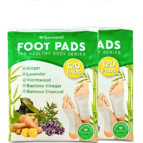Foot Pads Sleep Cleansing: 240 Lavender Ginger Bamboo Adhesive Patches for Improved Sleep - Deep Pain and Stress Relief for Men and Women - Day and Night Use in Kuwait