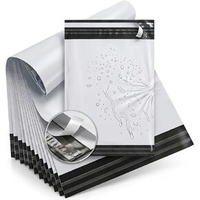 White Poly Mailers 12.5x17.6in 100Pc, Shipping Bag for Small Business, Mailing Bags for Clothe, Self Strong Adhesive Mailing Envelopes for Package Suppliers, Flexible Secure Tear Resistant Postal Bag in Kuwait