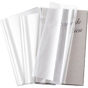 ReliThick 100 Pack Adjustable Transparent Book Covers 9.5 x 15 Inches Clear Plastic Waterproof Covers, with Self Adhesive Closure, Protector Against Dust, Wear, Paperback Sleeve for Books in Kuwait