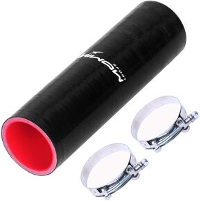 8inch Length Silicone 4-Ply Long Straight Coupler Silicone Hose Black and Red Color (4"(102mm)) in Kuwait
