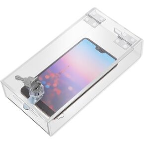 STOBOK Cell Phone Lock Box Mobile Phone Storage Box with 2 Keys Transparent Phone Locker Case Self-Control Smartphone Holder Portable Phone Time Lock Jail Box in Kuwait