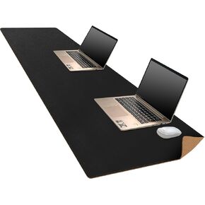 MAIDERN 40"x 24" Leather Desk Pad, Reversible Large Desk Mat, Cork & Leather Large Mouse pad for Desk, Waterproof Computer Desk Pad for Gaming Home Office (Cream) in Kuwait