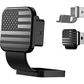 eVerHITCH American Flag Universal Trailer Hitch Cover Tube Plug Insert, Fits 2" Receivers (Red, Blue & Chrome) in Kuwait