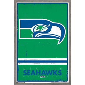 NFL Seattle Seahawks - Retro Logo 15 Wall Poster, 22.4L" x 14.7W", Premium Unframed Version in Kuwait