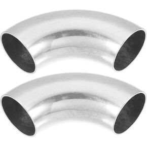 uxcell 2pcs OD 1.25 Inch 90 Degree SS304 Stainless Steel Bend Tube Exhaust Elbow Pipe for Car Modified Exhaust System 0.06" Wall Thickness Piping Silver Tone in Kuwait