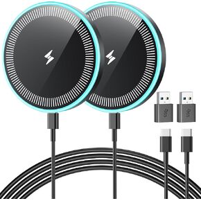 شاحن سريع iPhone 15 14 [معتمد من MFi] 2 حزمة شاحن حائط سريع USB C بقوة 20 وات مع كابل USB-C إلى C بطول 6 أقدام وكابل USB-C إلى Lightning لأجهزة iPhone 15 14 13 12 11 Pro Max XR وiPad وGalaxy وAirPods in Kuwait