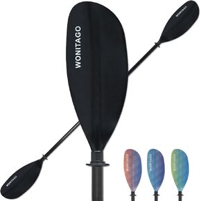 Kayak Paddle with Fiberglass Shaft and Reinforced Nylon Blade, Adjustable Kayaking Oars, 3 Piece, 230-250 cm/90-98 inches, 210-230 cm/82-90 inches in Kuwait