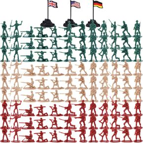 3 ثعالب 300 قطعة من جنود لعبة رجال الجيش، شخصيات عمل رجال الجيش البلاستيكية 3 ألوان من الجنود البلاستيكيين مجموعة ألعاب جندي للأولاد هدية عيد ميلاد in Kuwait