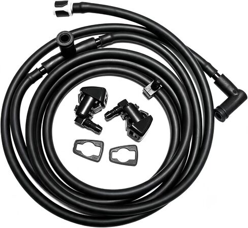طقم إصلاح خرطوم غسالة الزجاج الأمامي متوافق مع Ford Super Duty F250 F350 F450 2011 2012 2013 2014 2015 2016، خرطوم غسالة BC3Z-17K605-B + خرطوم غسالة الزجاج الأمامي BC3Z-17603 in Kuwait