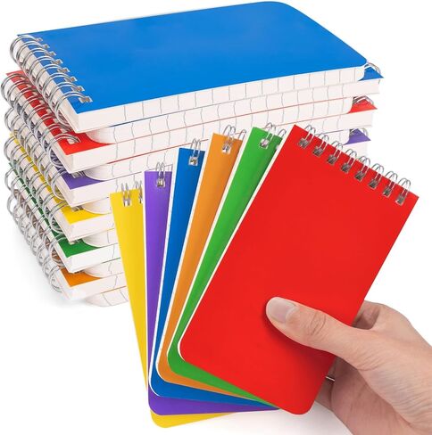 Pocket Notebook Bulk 3x5 Inch, 18 Packs Mini Top Bound Spiral Notepad, Small Pads 6 Colored, 60Sheets/120Pages (80GSM) Memo Notepads for Home, School, College, Office, Work, Travel in Kuwait