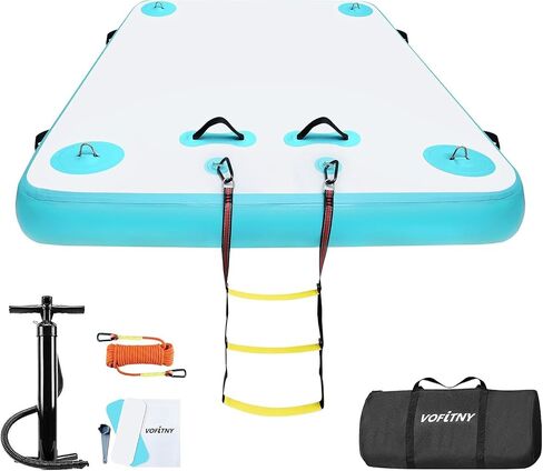 VOFiTNY Inflatable Floating Dock, Swim Platform Floating Dock for Lakes, Lake Floats for Adults, Island Raft Mat for Lake Beach Ocean, Non-Slip Surface in Kuwait
