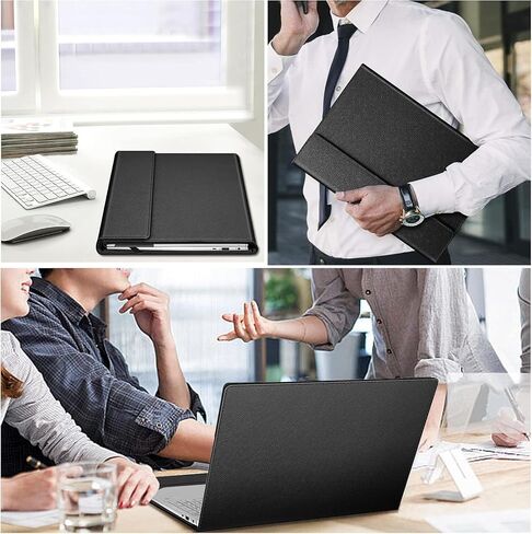 حافظة Fintie لجهاز HP Pavilion 15.6 بوصة HP Pavilion 15-EGxxx 15t-eg000 / HP Pavilion 15-EHxxx 15z-eh000 Series - غطاء حافظة حماية من جلد البولي يوريثان الفاخر، أسود in Kuwait